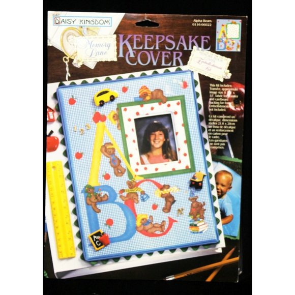 Vtg 90s Daisy Kingdom Alpha Bears Keepsake Cover Memory Book Embellishment Kit - Picture 1 of 12